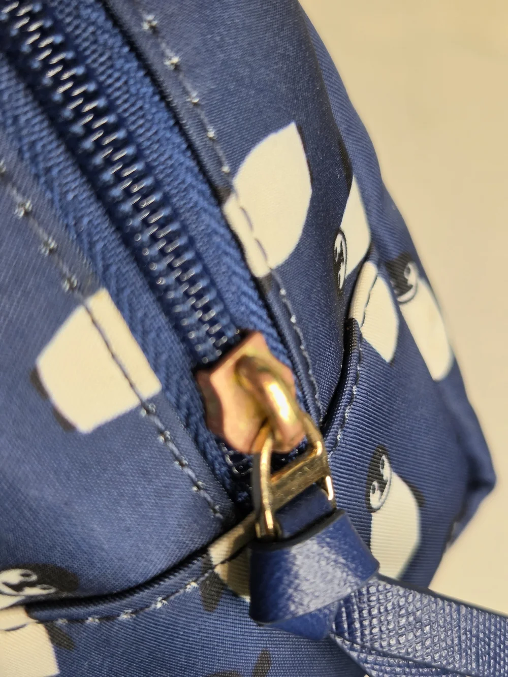 Tory Burch Navy Penguin Cosmetic Pouch